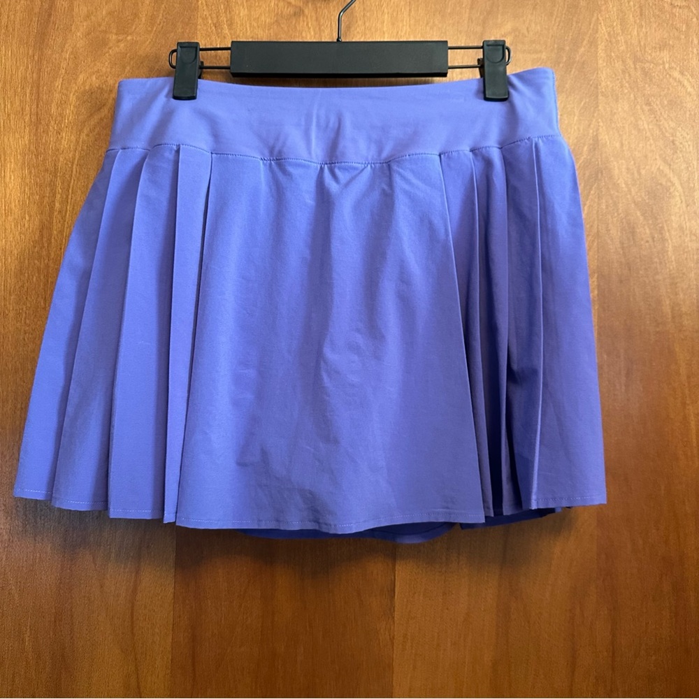 Lululemon Side Pleat HR Hi-Rise Purple Skirt Skort Pockets 8 Charged Indigo - Picture 2 of 7